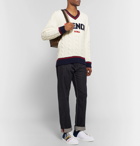 Fendi - Logo-Jacquard Stretch-Knit Sneakers - Men - White