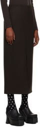 Maiden Name Brown Alice Midi Skirt