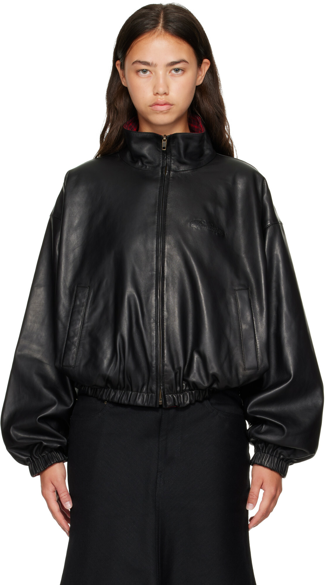 Balenciaga Black Tracksuit Reversible Lambskin Jacket