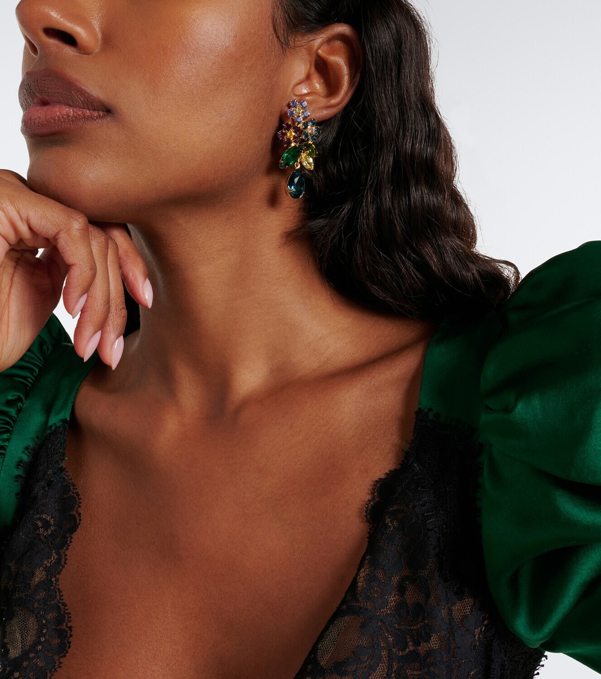 Jennifer Behr Bouquet embellished drop earrings