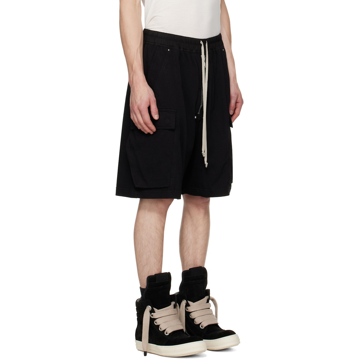 Rick Owens DRKSHDW Black Tower Creatch Cargo Pods Shorts