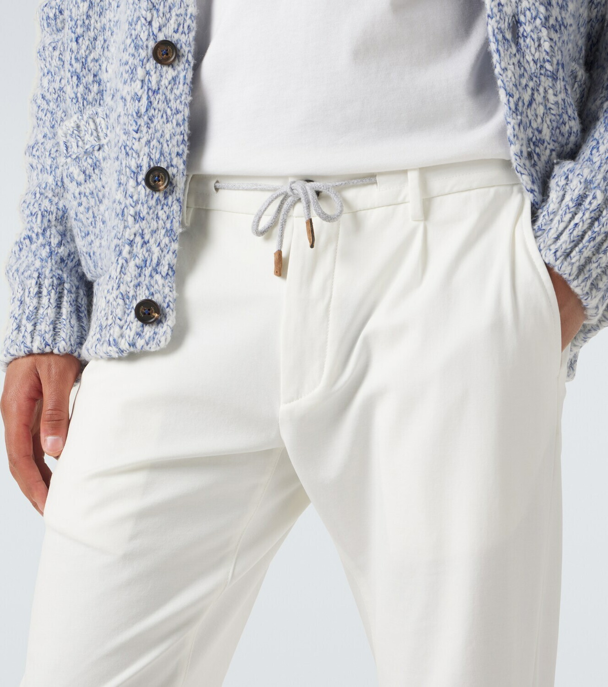 Eleventy Cotton-blend slim pants