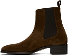 TOM FORD Brown Leather Chelsea Boots