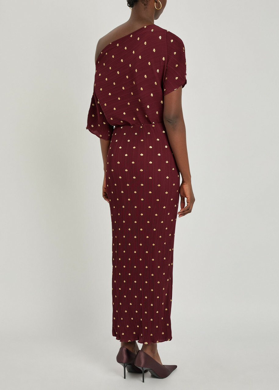 slim fit dress slacks Never Fully Dressed Plisse Tilly Dress in Coral