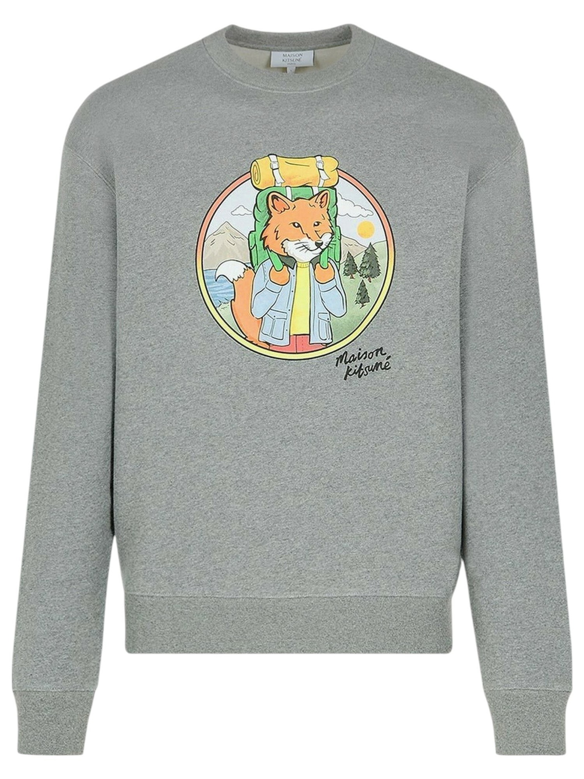 Maison kitsuné tricolour fox crew sweat clearance