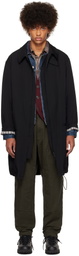 YOHJI YAMAMOTO Black Wool Gabardine N3B Coat
