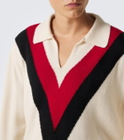 Valentino Jacquard cashmere polo sweater
