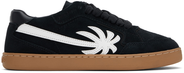 Photo: Palm Angels Black New Palm 1 Suede Sneakers
