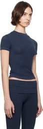 SKIMS Navy Cotton Jersey T-shirt