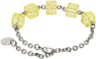 Marni Silver & Yellow Dice Charm Bracelet