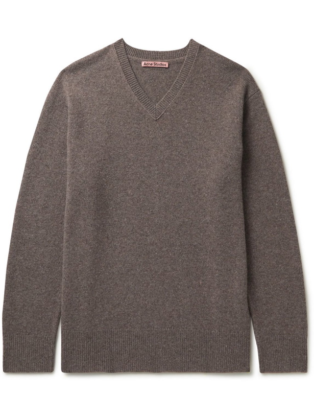 Photo: Acne Studios - Wool and Cashmere-Blend Sweater - Brown