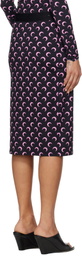 Marine Serre Black Moon Printed Jersey Midi Skirt