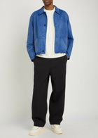 Cole Buxton Patch Pocket Cotton and Wool-blend Overshirt Blue