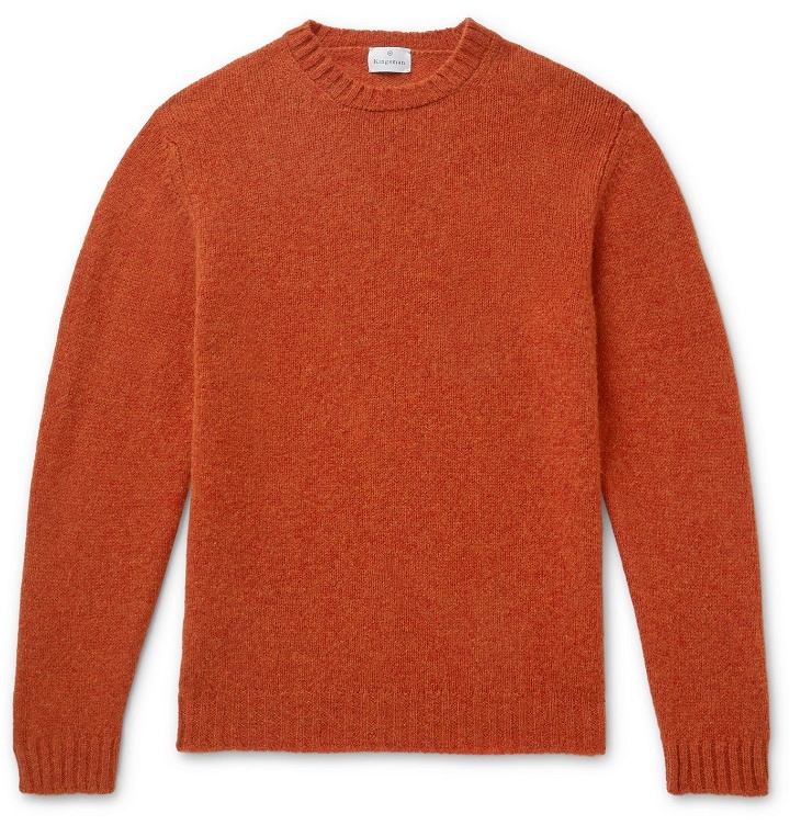 Photo: Kingsman - Shetland Wool Sweater - Orange