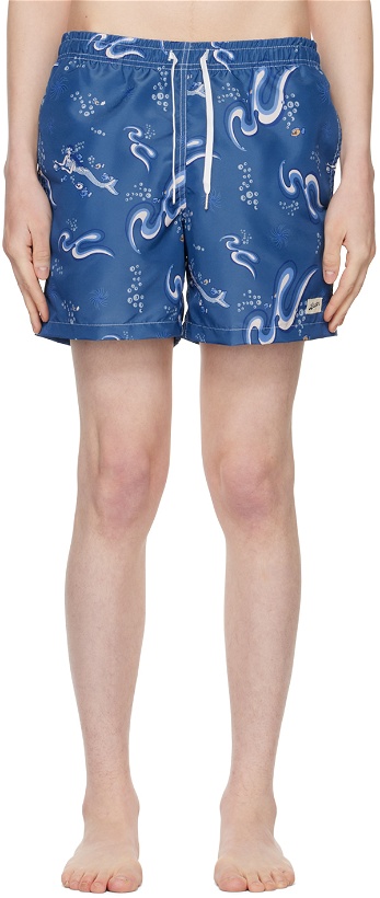 Photo: Bather Blue Printed Swim Shorts