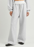 Alexanderwang.t Logo Layered Cotton Sweatpants Light Grey