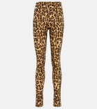 Junya Watanabe - Leopard-print velvet leggings