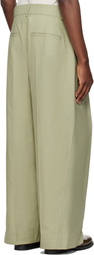 RECTO Beige Wide Fit Cotton Trousers