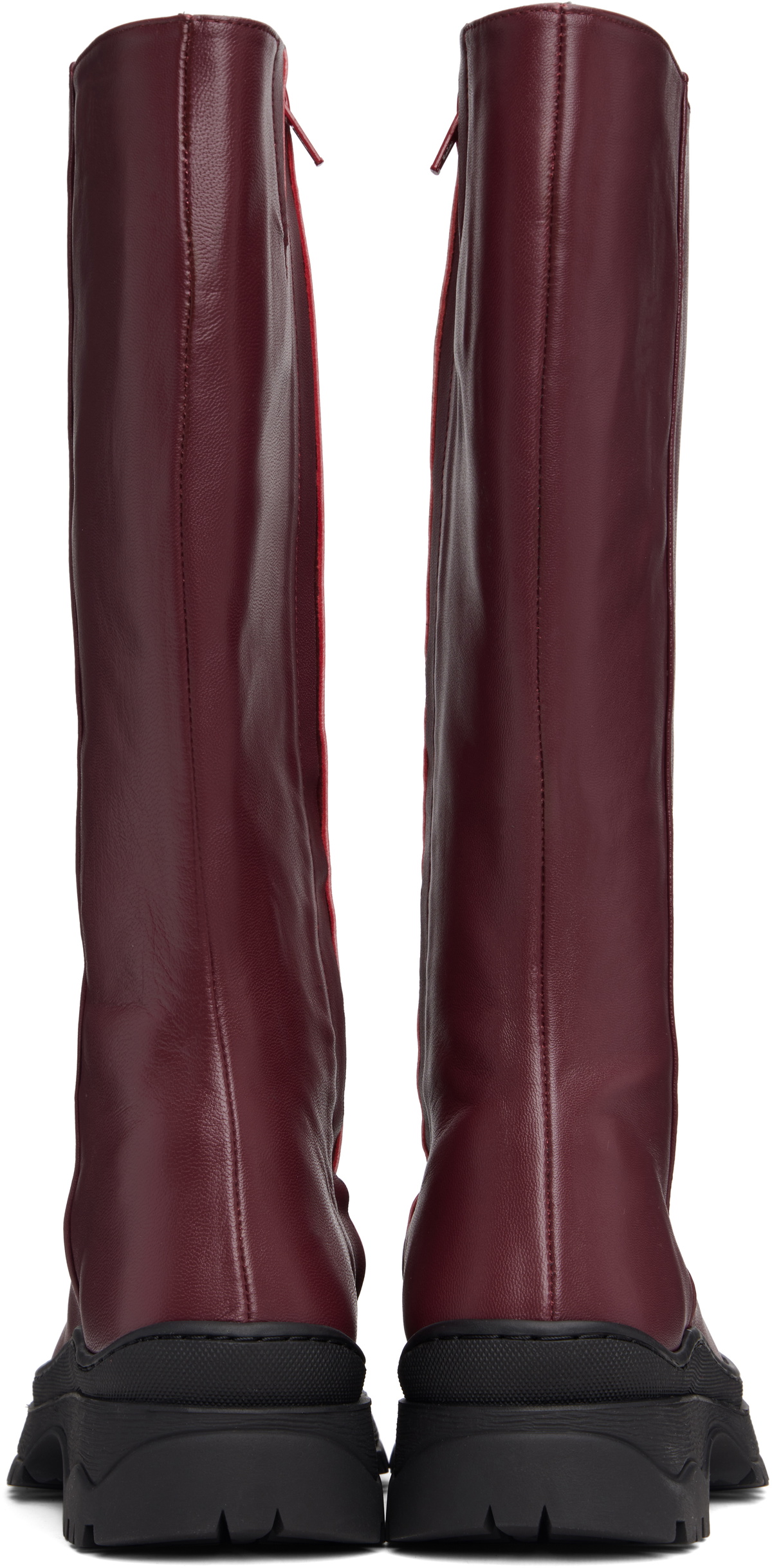 Nicole Saldaña Burgundy Anna Tall Boots