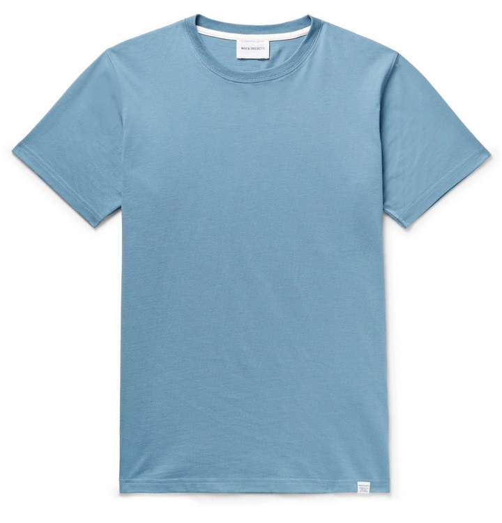 Photo: Norse Projects - Niels Standard Cotton-Jersey T-Shirt - Men - Light blue