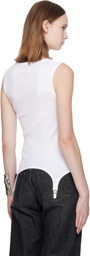 Jean Paul Gaultier White 'The Garter' Tank Top
