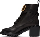 Valentino Garavani Leather VLogo Combat Boots