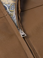 Etro - Leather Biker Jacket - Brown