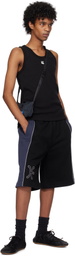 Kijun Navy Check Sacoche Bag