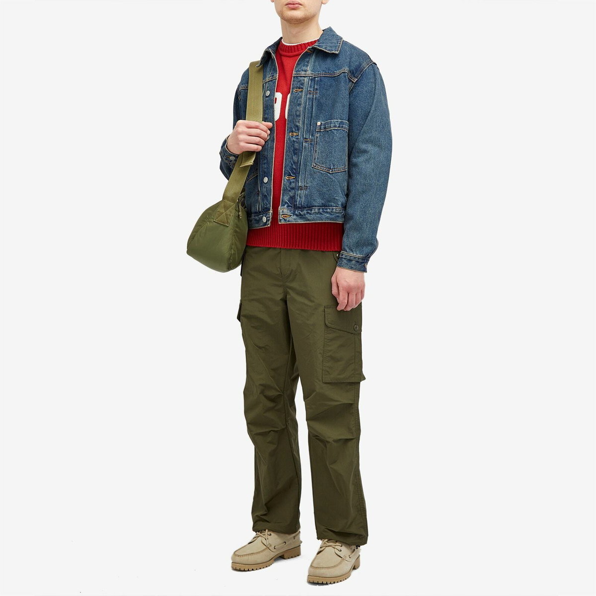 Uniform Bridge Men's Type-2 Denim Trucker Jacket in Indigo Washed