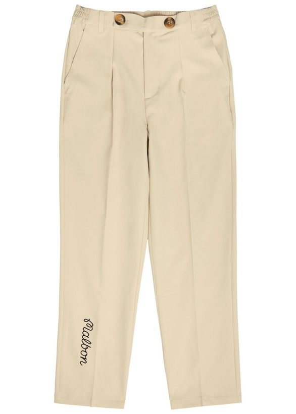 Photo: Malbon Oliver Logo-embroidered Stretch-crepe Trousers Khaki