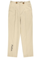 Malbon Oliver Logo-embroidered Stretch-crepe Trousers Khaki