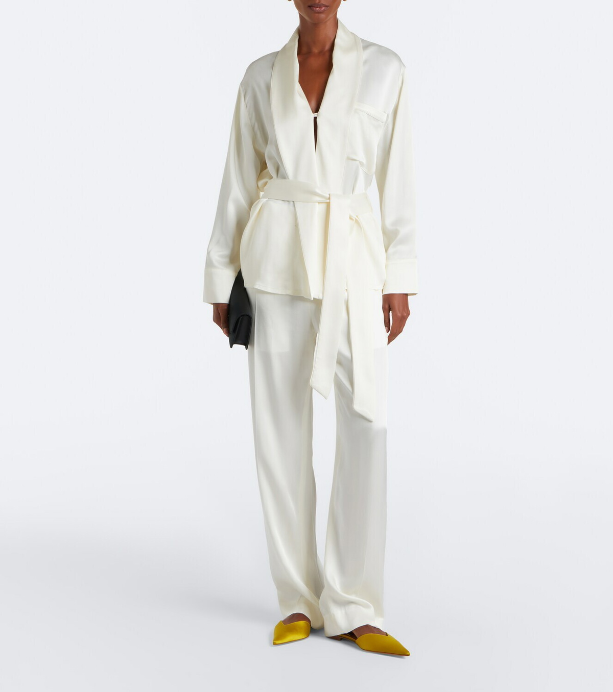 Victoria Beckham Satin wide-leg pants