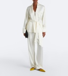 Victoria Beckham Satin wide-leg pants