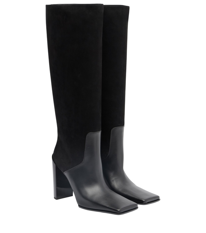 Photo: Alaïa 90 leather and suede knee-high boots