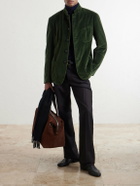 Massimo Alba - Gstaad Panelled Cotton-Velvet Jacket - Green