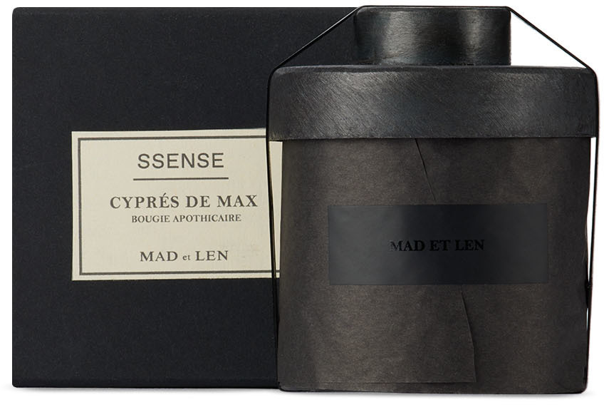 MAD et LEN SSENSE Exclusive Black Small Cyprés de Max Candle