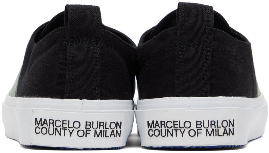 Marcelo Burlon County of Milan Black & Green OG Viento Low Top Sneakers