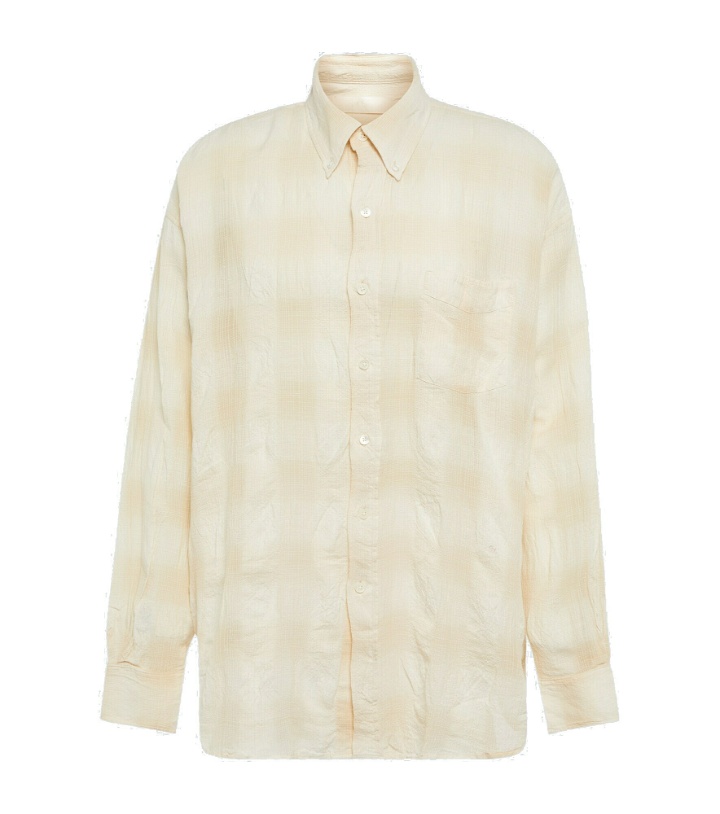 Photo: Our Legacy - Borrowed cotton and linen check shirt