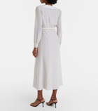 Alessandra Rich Polka-dot silk midi dress