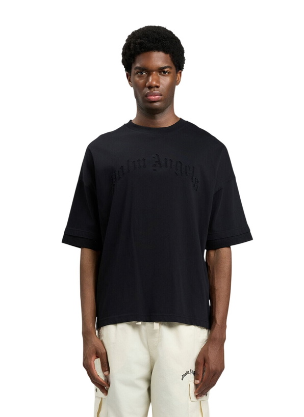 Photo: Palm Angels Curved Logo Loose Double T-Shirt