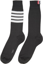 Thom Browne Gray 4-Bar Socks