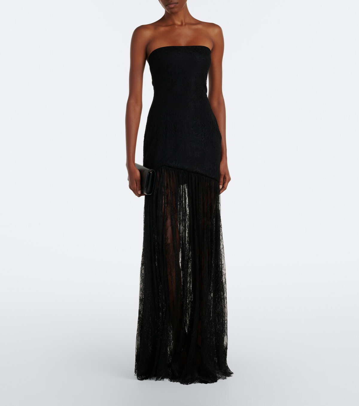 Retrofête Jeanette lace strapless gown
