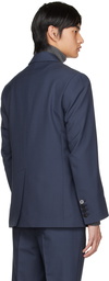 Ernest W. Baker SSENSE Exclusive Navy Double-Breasted Blazer