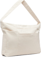 nanamica Off-White Cotton Canvas Shoulder Bag