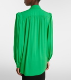 Valentino Tie-neck silk georgette blouse