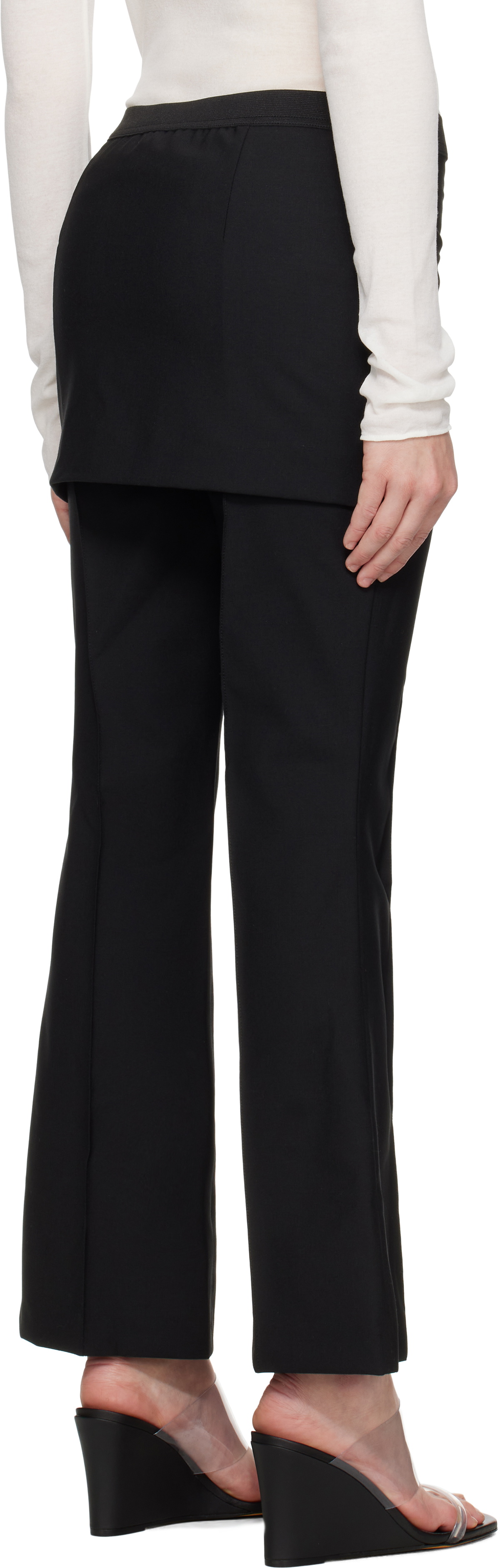 The Garment Black Noah Crop Skirt Trousers