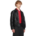 Dunst Black Oversized Vintage Leather Jacket