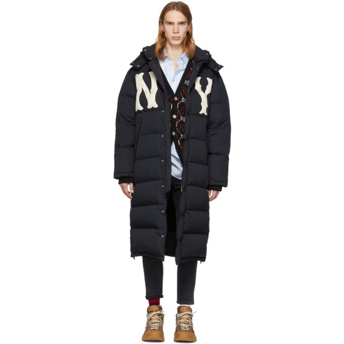 Photo: Gucci Black NY Yankees Edition Down Puffer Coat