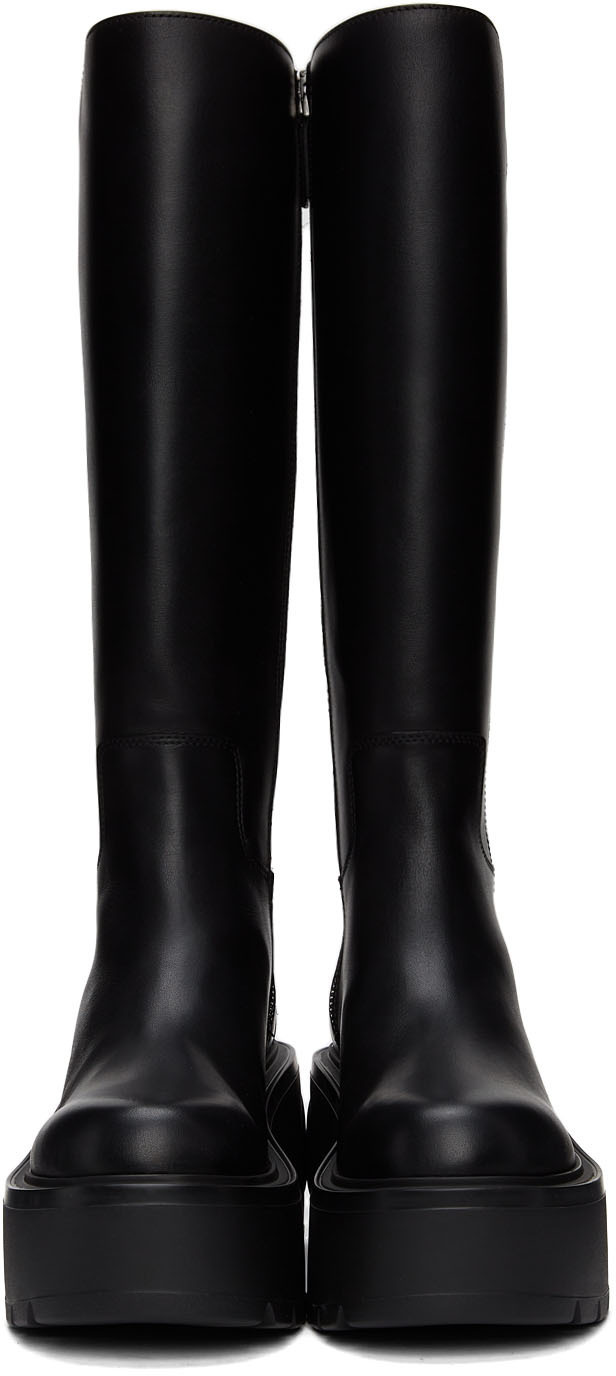 Valentino Garavani Black Vlogo Uniqueform Tall Boots