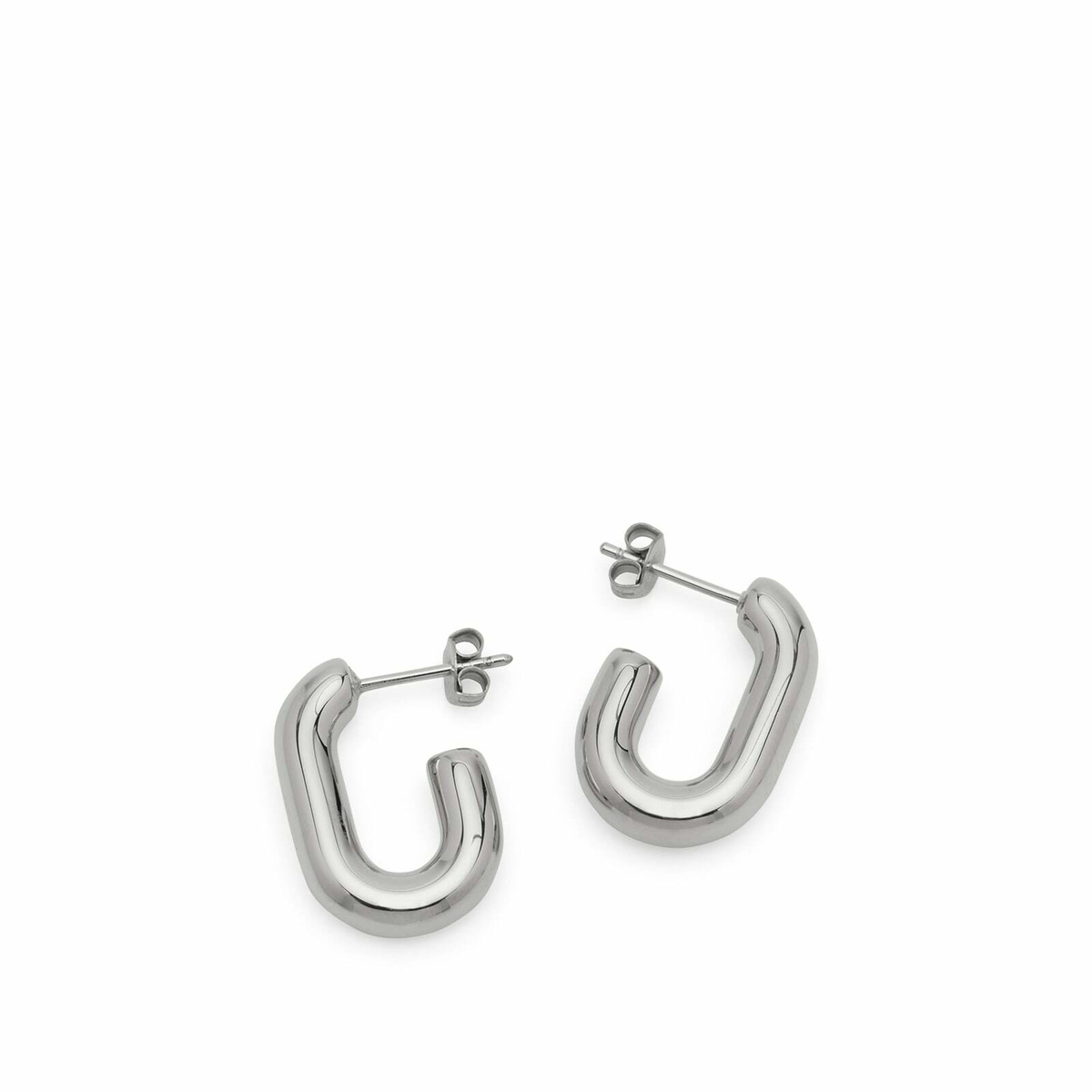 Missoma Women's Chubby Oval Small Hoop Earrings in Silver 